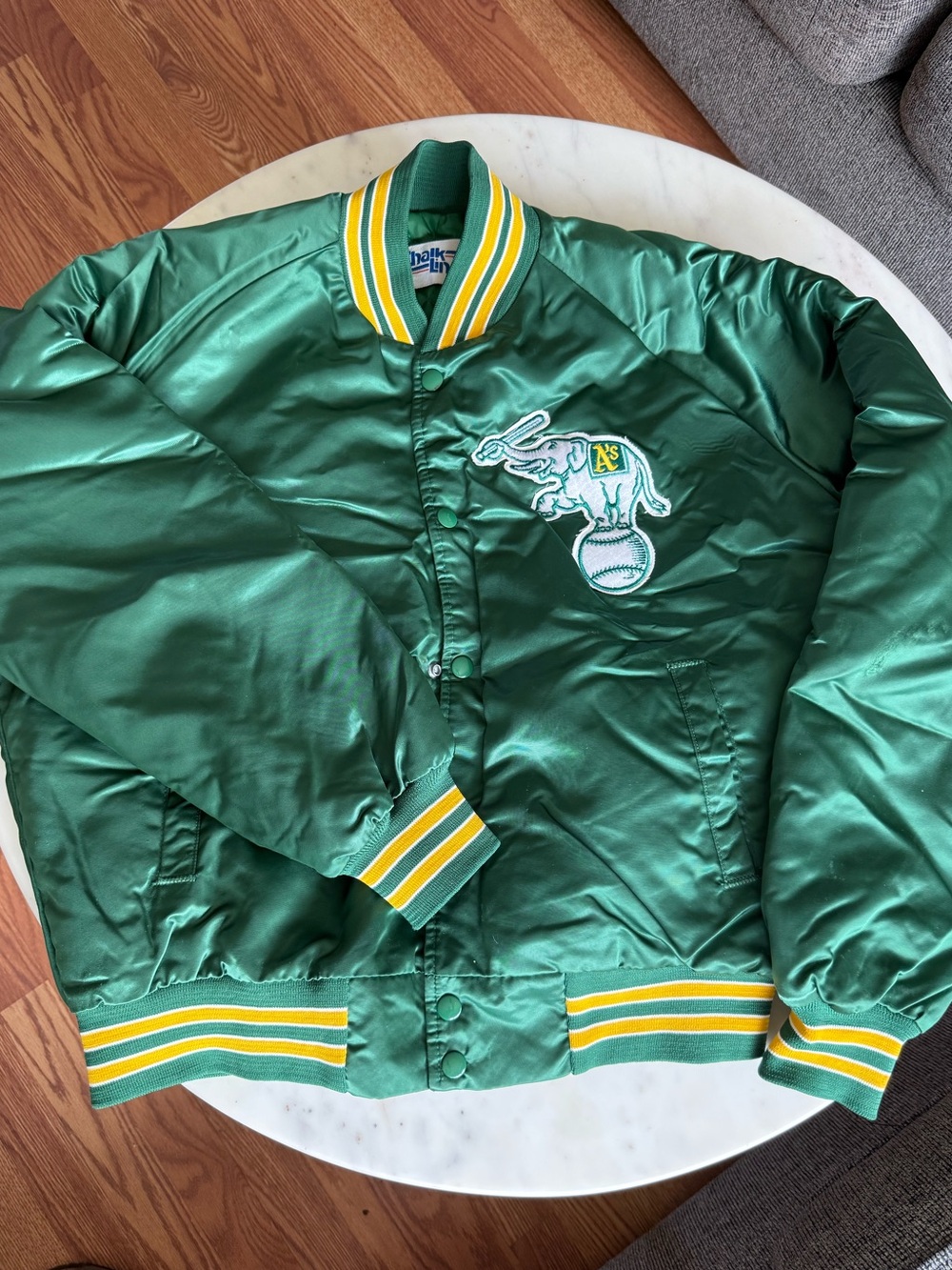 Vintage Oakland A’s Satin Bomber Jacket 1988